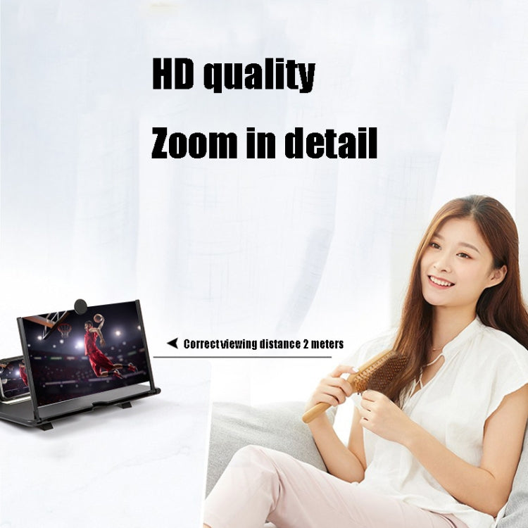 10 inch Pull-out Typed Ultra-clear 3D Mobile Phone Screen Stretching Bracket Amplifier(Black) - Screen Magnifier by PMC TechLife | Online Shopping South Africa | PMC TechLife