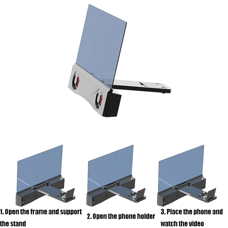 F12 12 inch Dual Speakers Phone Eye Protection Screen Amplifier - Screen Magnifier by PMC TechLife | Online Shopping South Africa | PMC TechLife