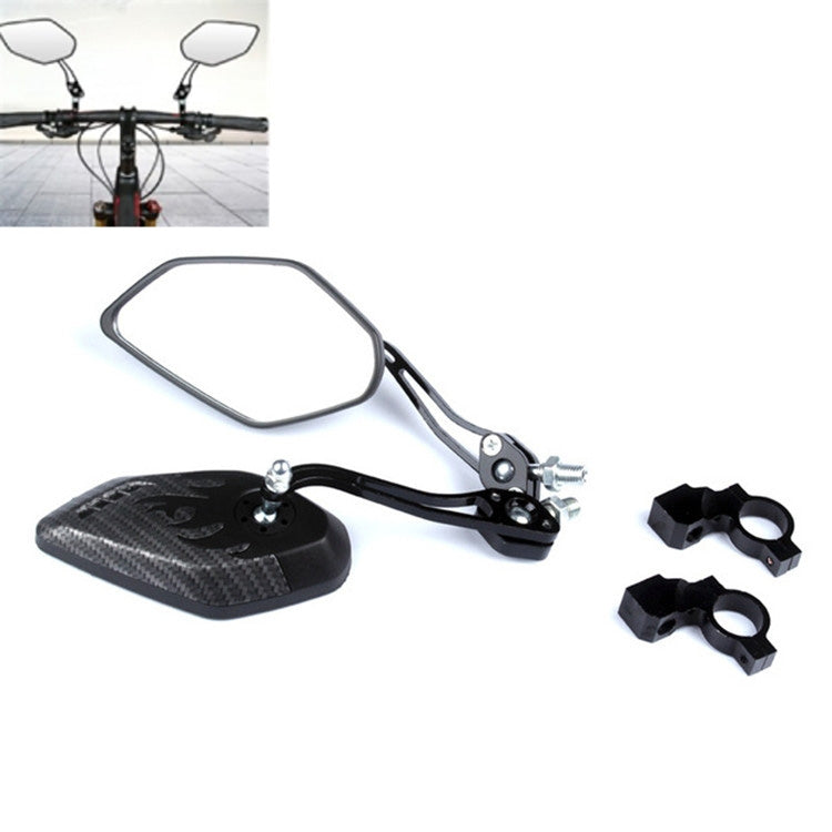 Mountain Bike Carbon Pattern Rearview Mirror Riding Equipment 3K Pattern Plane Mirror Reflector - free shipping - PMC TechLife - Order now!