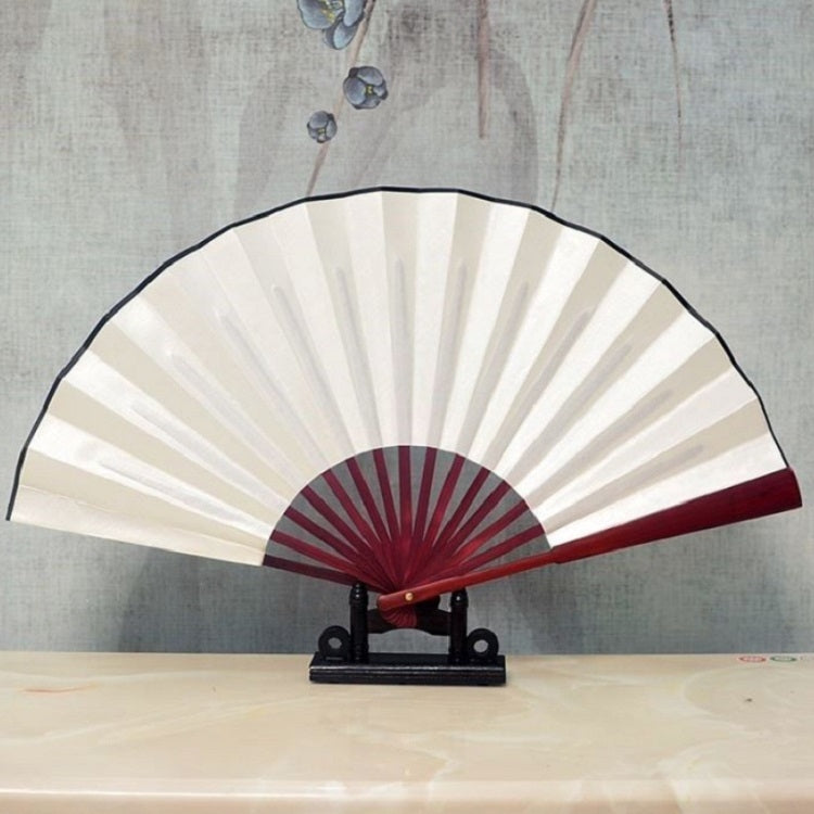 10 inch Pure Color Blank Silk Cloth Folding Fan Chinese Style Calligraphy Painting Fan(White) - Hand Fans by PMC TechLife | Online Shopping South Africa | PMC TechLife
