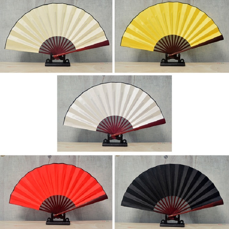 10 inch Pure Color Blank Silk Cloth Folding Fan Chinese Style Calligraphy Painting Fan(Black) - free shipping - PMC TechLife - Order now!