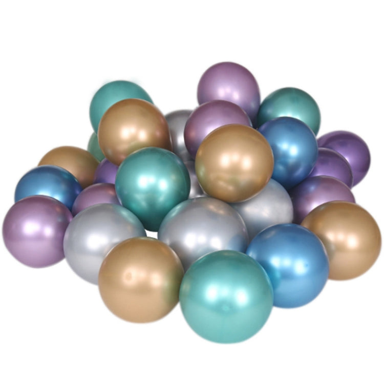 50 PCS 12inch Glossy Metal Pearl Latex Balloons Metallic Color Inflatable Air Ball Birthday Party Decor(Silver) - Balloons by PMC TechLife | Online Shopping South Africa | PMC TechLife