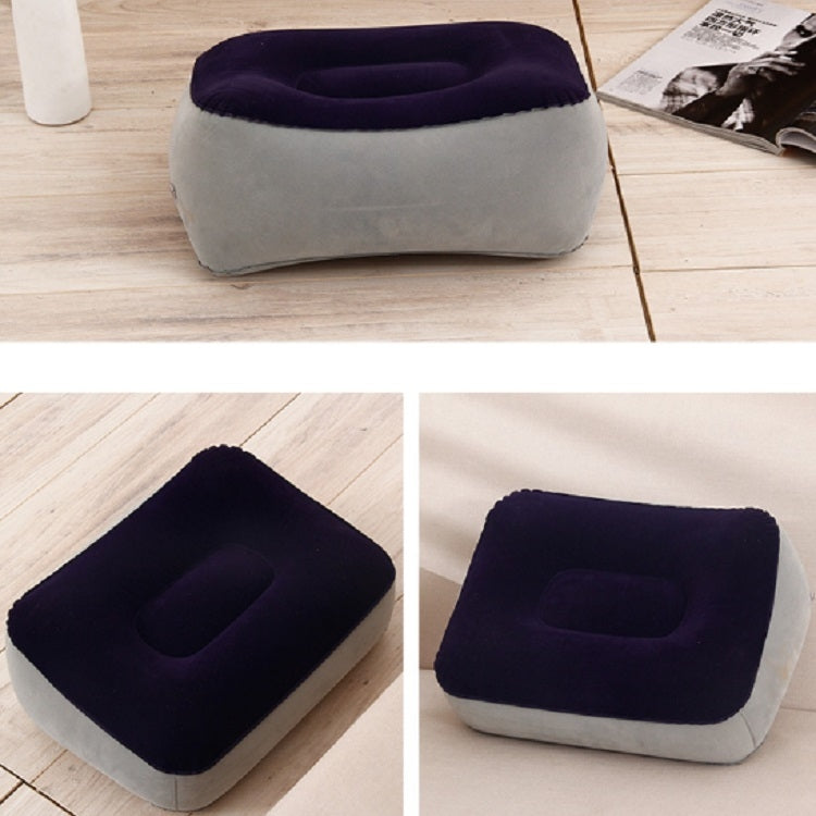 Travel Portable Inflatable Foot Rest Pilllow Mat Pad, Size:38x29cm(Gray Blue) - free shipping - PMC TechLife - Order now!