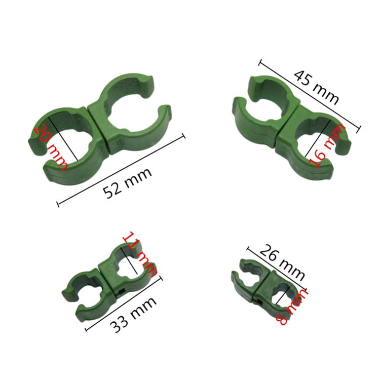 50 PCS Rotary Buckle Gardening Plastic Bracket Support Universal Tube Clamp Plastic Buckle, Size:16 mm Diameter Pillar(Green) - free shipping - PMC TechLife - Order now!