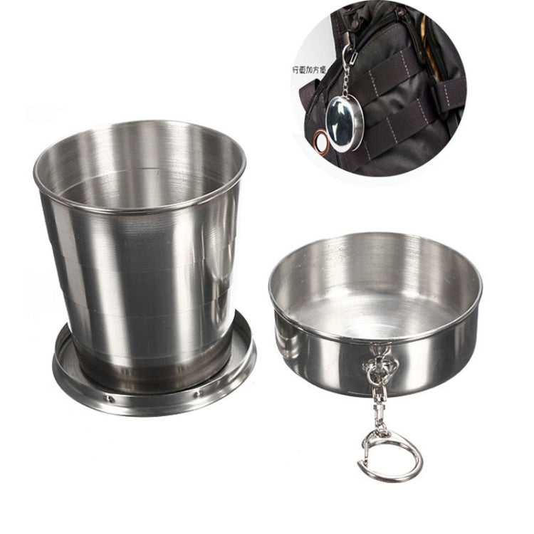 Stainless Steel Camping Folding Cup Traveling Outdoor Camping Hiking Mug Portable Collapsible Cup L 250ML - Cookwares & Tablewares by PMC TechLife | Online Shopping South Africa | PMC TechLife