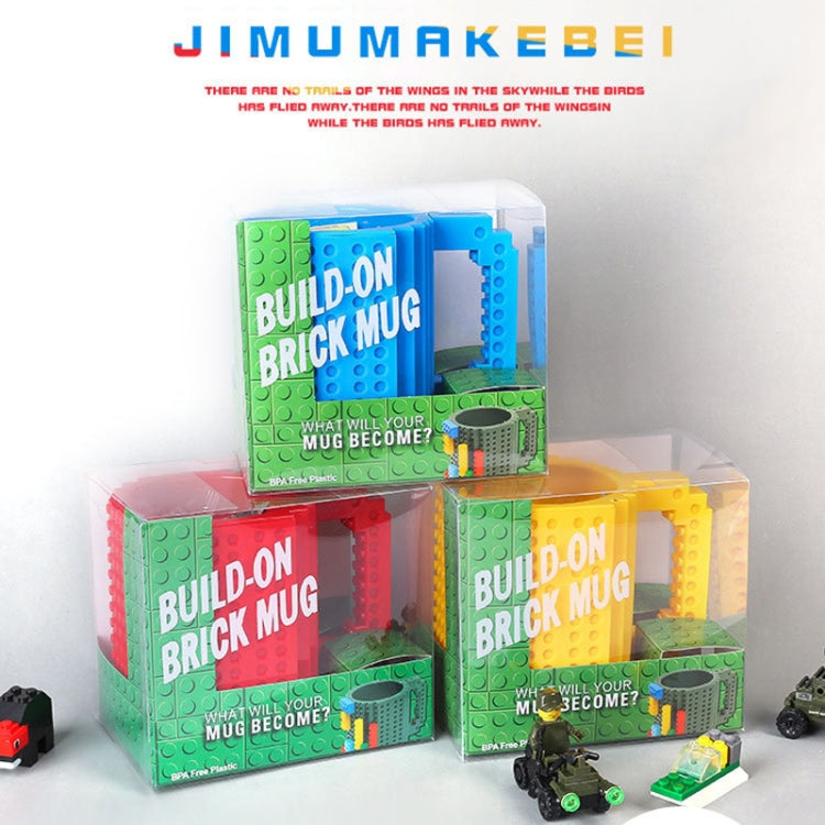 Building Blocks Design Creative Milk Mug Coffee Cup Build-on Brick Drinking Water Holder, Value:301-400ml(Black) - Drinking Tools by PMC TechLife | Online Shopping South Africa | PMC TechLife