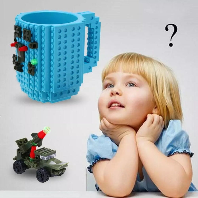 Building Blocks Design Creative Milk Mug Coffee Cup Build-on Brick Drinking Water Holder, Value:301-400ml(Black) - Drinking Tools by PMC TechLife | Online Shopping South Africa | PMC TechLife