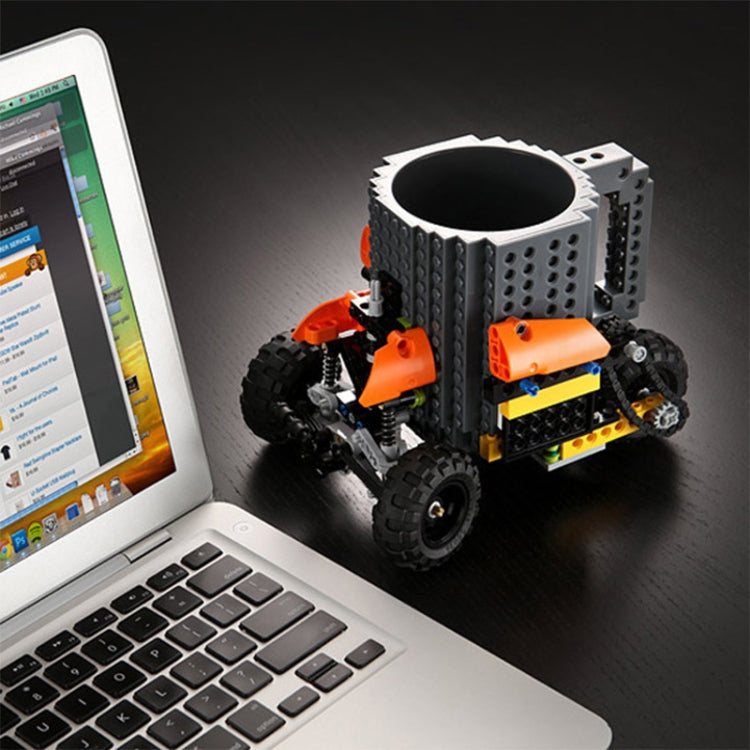 Building Blocks Design Creative Milk Mug Coffee Cup Build-on Brick Drinking Water Holder, Value:301-400ml(Black) - Drinking Tools by PMC TechLife | Online Shopping South Africa | PMC TechLife