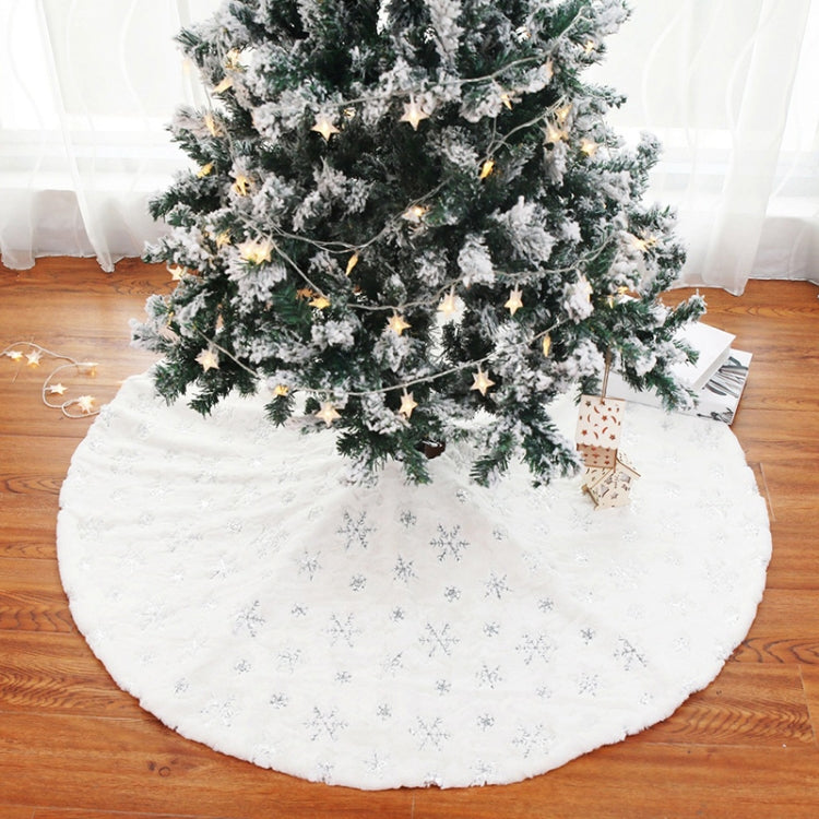 Christmas Tree Plush Sequin Embroidered Bottom Decorative Skirt, Size:90cm(Silver) - free shipping - PMC TechLife - Order now!