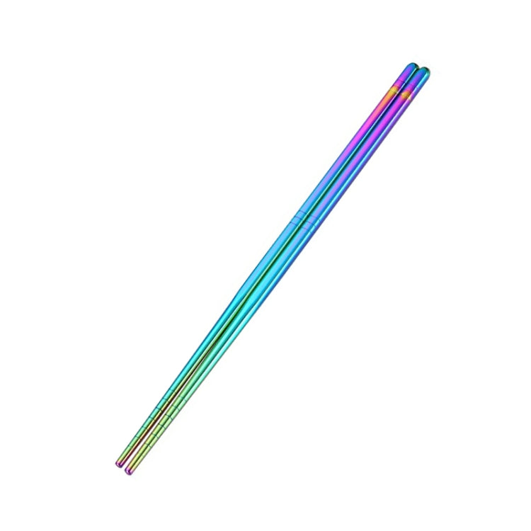 1 Pair Stainless Steel Tableware Colorful Reusable Metal Chopsticks Dishware, Length���23cm(Multicolor) - free shipping - PMC TechLife - Order now!