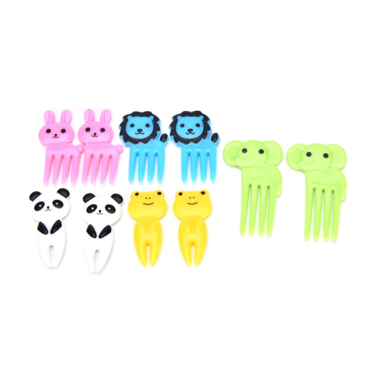 5 Sets 10 in 1 Creative Cartoon Animal Plastic Children Fruit Fork Bento Decoration Toothpick(G222) - Cutlery Sets by PMC TechLife | Online Shopping South Africa | PMC TechLife