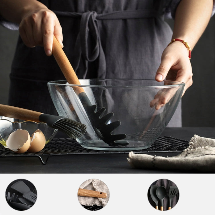 Silicone Wood Handle Spatula Heat-resistant Soup Spoon Non-stick Special Cooking Shovel Kitchen Tools Colander Spoon - free shipping - PMC TechLife - Order now!