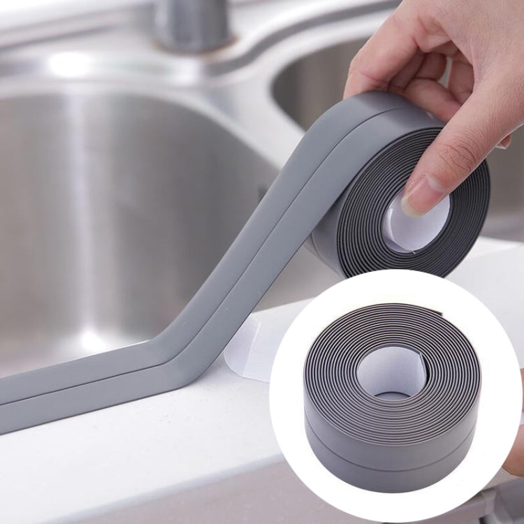 Durable PVC Material Waterproof Mold Proof Adhesive Tape  Kitchen Bathroom Wall Sealing Tape, Width:3.8cm x 3.2m(Grey) - Adhesives & Sealers by PMC TechLife | Online Shopping South Africa | PMC TechLife | Buy Now Pay Later Mobicred