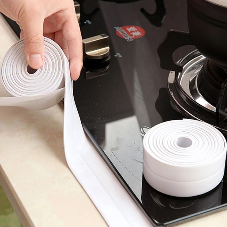 Durable PVC Material Waterproof Mold Proof Adhesive Tape  Kitchen Bathroom Wall Sealing Tape, Width:3.8cm x 3.2m(Brown) - Adhesives & Sealers by PMC TechLife | Online Shopping South Africa | PMC TechLife