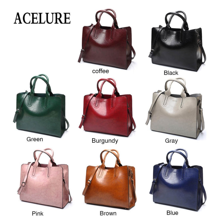 Leather Handbags Big Women Bag Casual Female Bags Trunk Tote Shoulder Bag Ladies Large Bolsos, Color:Coffee - Handbags by PMC TechLife | Online Shopping South Africa | PMC TechLife