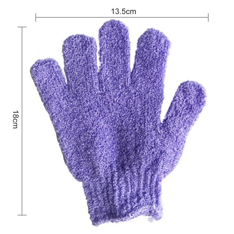 5 PCS Shower Bath Gloves Exfoliating Spa Massage Scrub Body Glove(Purple) - Bath Brushes & Sponges by PMC TechLife | Online Shopping South Africa | PMC TechLife