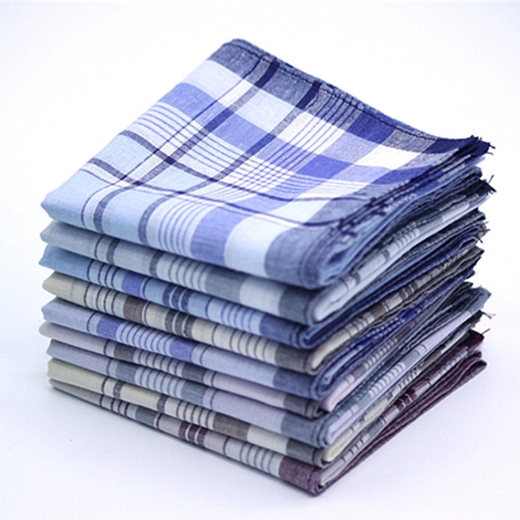 Multicolor Plaid Stripe Men Pocket Squares Business Chest Towel Handkerchiefs  100% Cotton(Random Color) - Towel Sets by PMC TechLife | Online Shopping South Africa | PMC TechLife