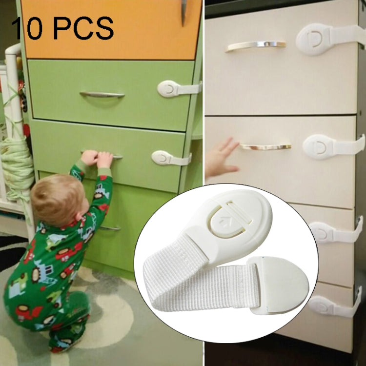 10 PCS/Lot Child Lock Protection Of Children Locking Doors For Children Safety Kids Plastic Lock(White) - Safety Equipment by PMC TechLife | Online Shopping South Africa | PMC TechLife