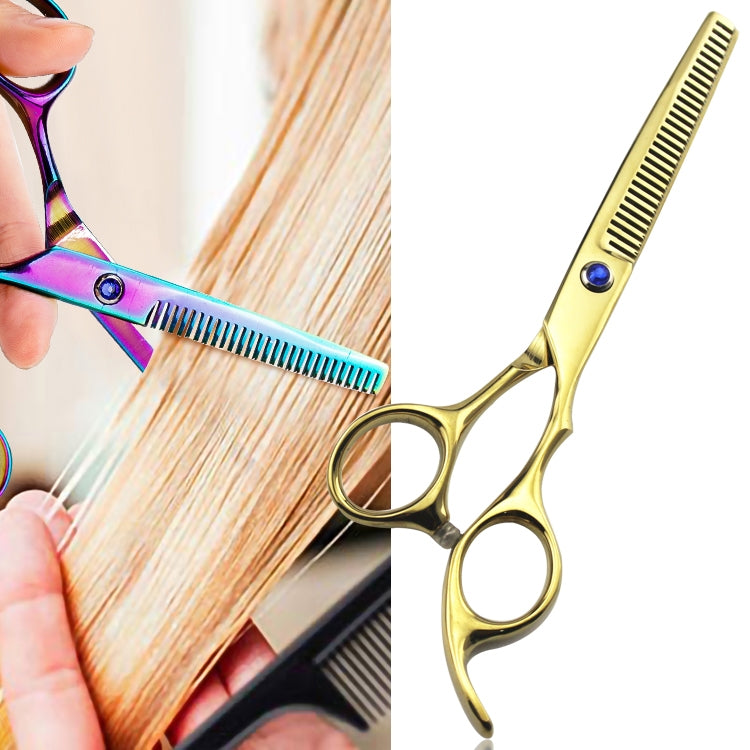 Professional Hair Cutting Scissor Hairdressing Kit Thinning Scissors Barber(Gold Thinning���SXLC-605T)) - Hair Trimmer by PMC TechLife | Online Shopping South Africa | PMC TechLife | Buy Now Pay Later Mobicred