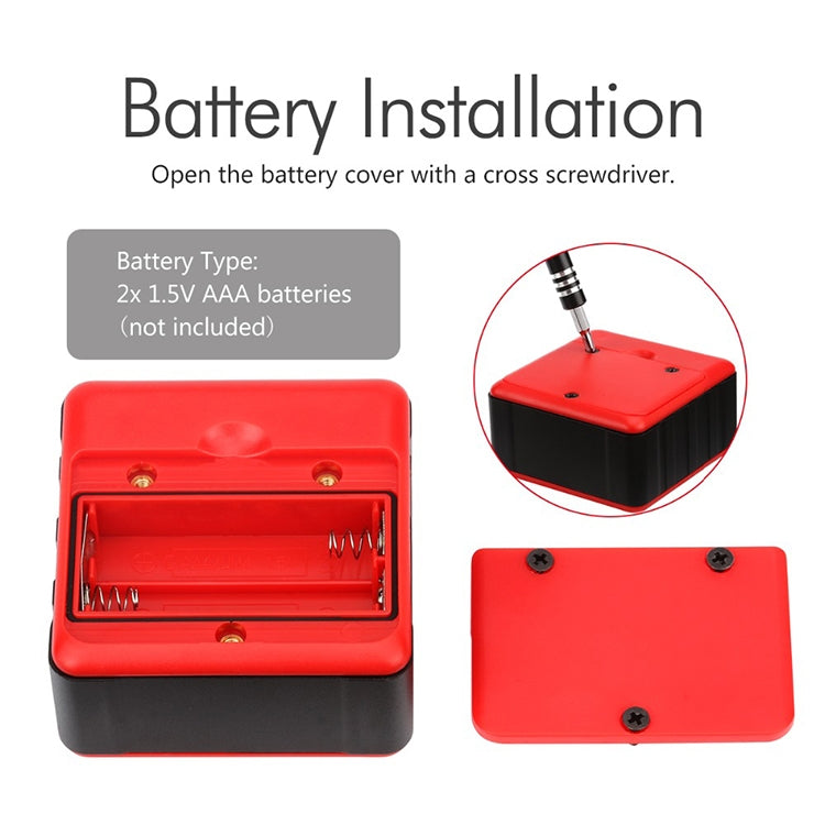 3 Button Mini Precision Magnetic Digital Tilt Box / Tilt Meter / Inclinometer(Red) - Measuring Tools by PMC TechLife | Online Shopping South Africa | PMC TechLife