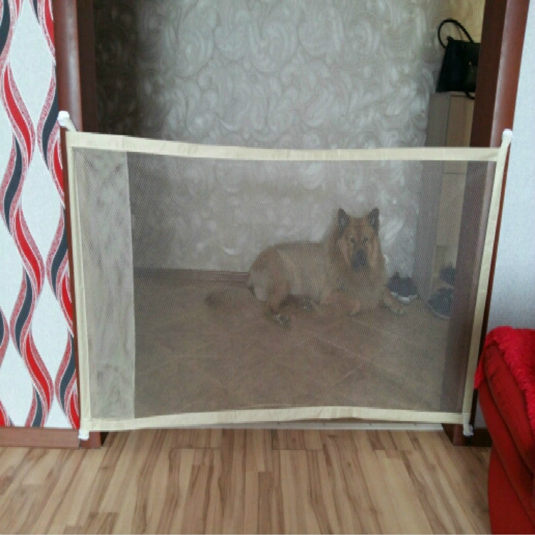 Dog Pet Fences Portable Folding Safe Protection Safety Door Magic Gate For Dogs Cat Pet, Size:180cm x72cm(Beige) - Pet Screen Doors by PMC TechLife | Online Shopping South Africa | PMC TechLife