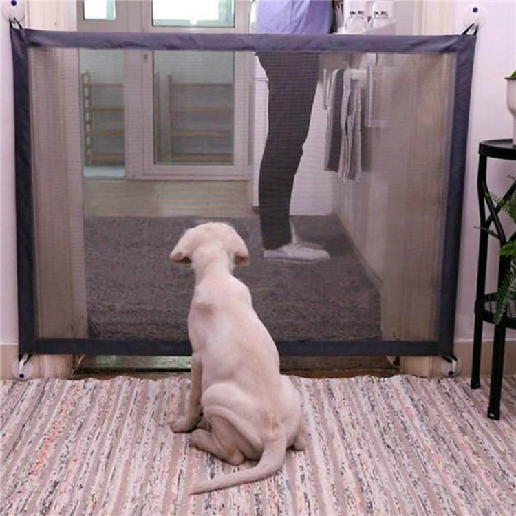 Dog Pet Fences Portable Folding Safe Protection Safety Door Magic Gate For Dogs Cat Pet, Size:110cm x72cm(Black) - Pet Screen Doors by PMC TechLife | Online Shopping South Africa | PMC TechLife | Buy Now Pay Later Mobicred