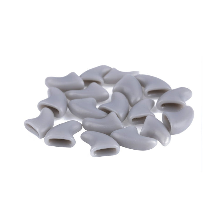 20 PCS Silicone Soft Cat Nail Caps / Cat Paw Claw / Pet Nail Protector/Cat Nail Cover, Size:L(Gray) - Protective & Protection by PMC TechLife | Online Shopping South Africa | PMC TechLife | Buy Now Pay Later Mobicred