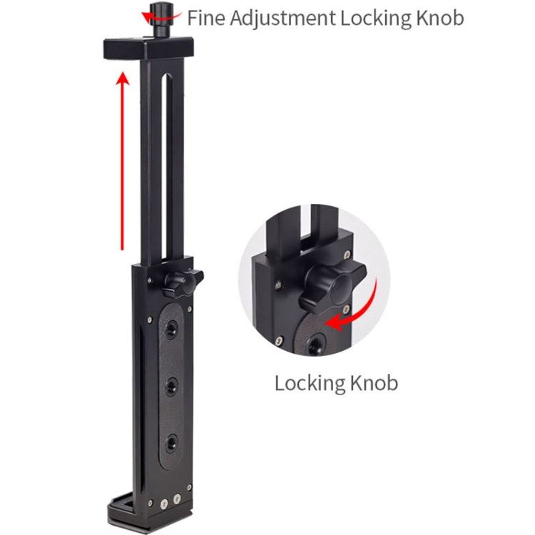 Xiletu Xj15 Live Broadcast Desktop Full Metal Tripod Mount Tablet Pc Phone Clamp With 1/4 Inch Screw Holes & Cold Shoe Base(Black) - free shipping - PMC TechLife - Order now!