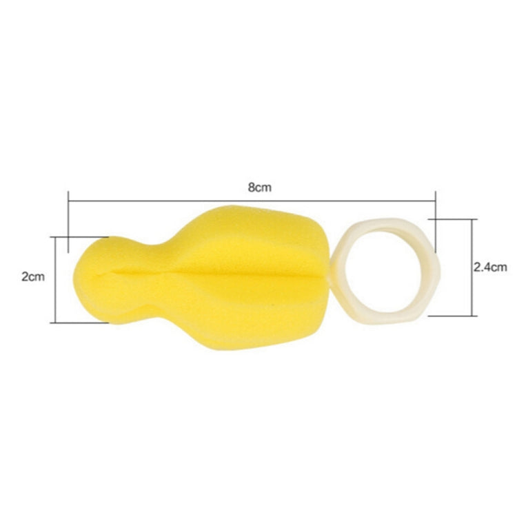 5 PCS 360 Degree Rotating Sponge yellow Baby Nipple Brush Babies Teat Cleaning Feeding Bottle Brushes Infant Pacifier Cleaner - Cups & Silicone Nipple by PMC TechLife | Online Shopping South Africa | PMC TechLife | Buy Now Pay Later Mobicred