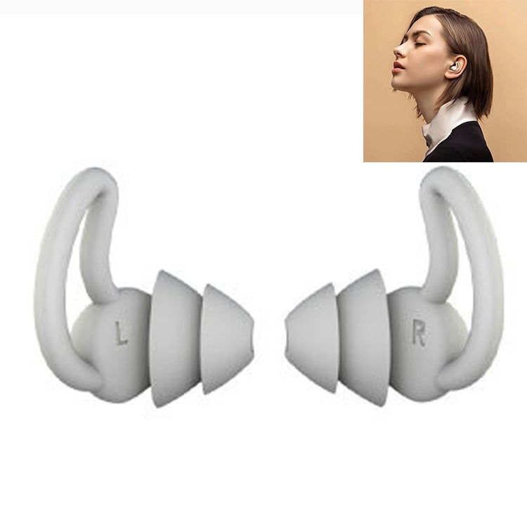 4 PCS / 2 Pair Shark Fin Nnti-falling and Noise-reducing Earplugs Anti-Noise Earplugs For Sleeping Dormitory Noise Cancelling And Noise Prevention Earplugs(Gray (2 Layers)) - Earmuff & Pad by PMC TechLife | Online Shopping South Africa | PMC TechLife
