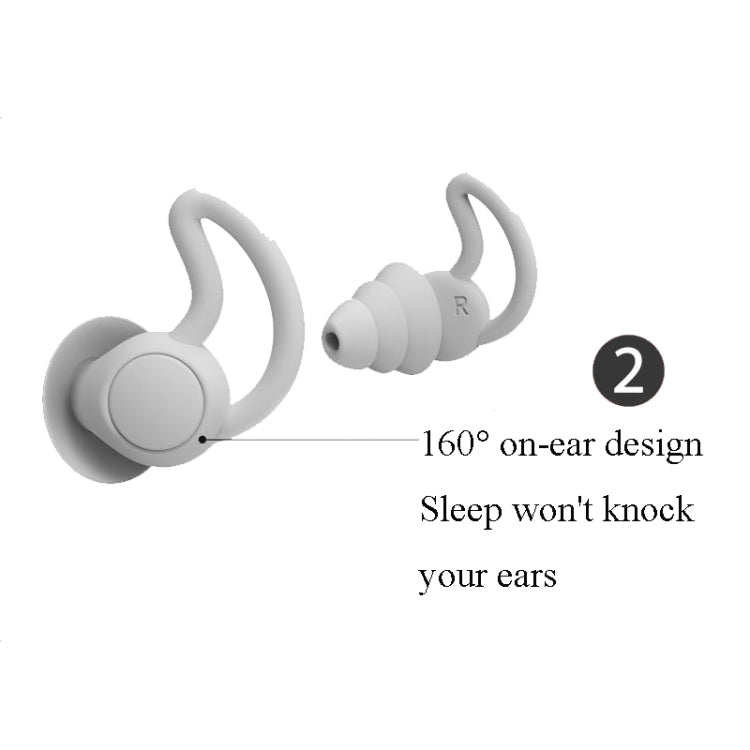 4 PCS / 2 Pair Shark Fin Nnti-falling and Noise-reducing Earplugs Anti-Noise Earplugs For Sleeping Dormitory Noise Cancelling And Noise Prevention Earplugs(Gray (3 Layers)) - Earmuff & Pad by PMC TechLife | Online Shopping South Africa | PMC TechLife