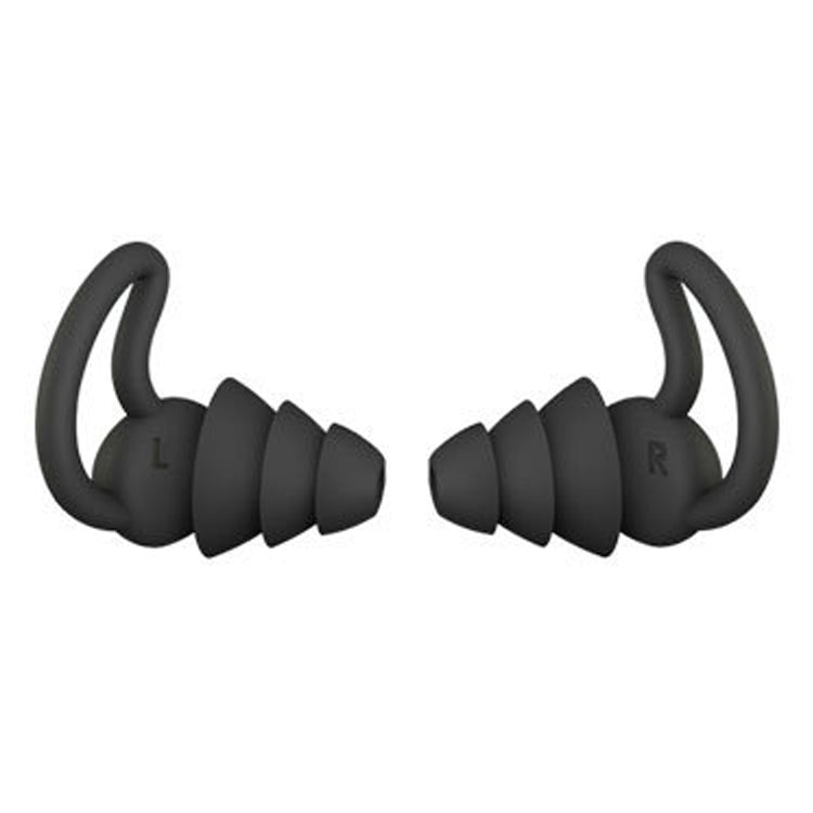 4 PCS / 2 Pair Shark Fin Nnti-falling and Noise-reducing Earplugs Anti-Noise Earplugs For Sleeping Dormitory Noise Cancelling And Noise Prevention Earplugs(Black (3 Layers)) - Earmuff & Pad by PMC TechLife | Online Shopping South Africa | PMC TechLife