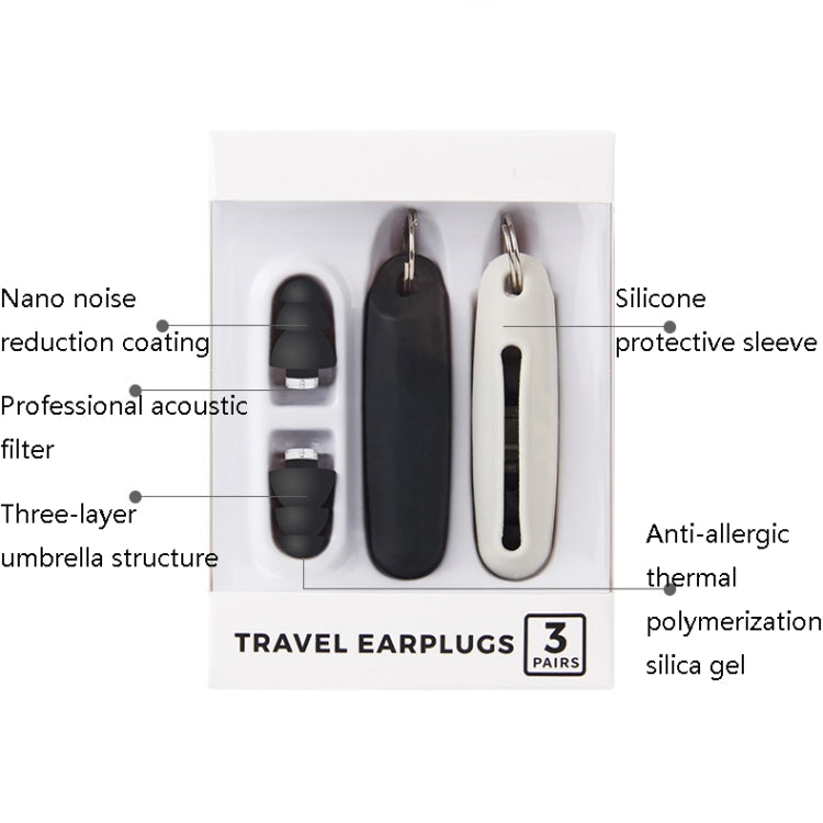Anti-Noise Sleep Earplugs Silicone Soundproof Earplugs Industrial Noise Cancelling Silent Earplugs(Black) - Earmuff & Pad by PMC TechLife | Online Shopping South Africa | PMC TechLife
