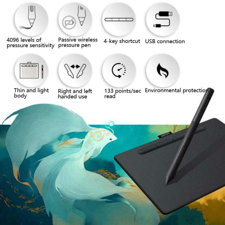 Wacom CTL-4100  Tablet Intuos Hand-Painted Board Computer Drawing Board Handwriting Board -  by PMC TechLife | Online Shopping South Africa | PMC TechLife