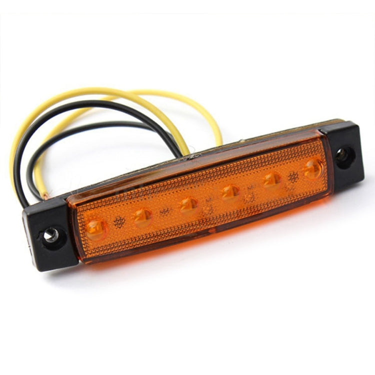 4 PCS 12V 6 SMD Auto Car Bus Truck Wagons External Side Marker Lights LED Trailer Indicator Light Rear Side Lamp(Amber) - Clearance Lights by PMC TechLife | Online Shopping South Africa | PMC TechLife