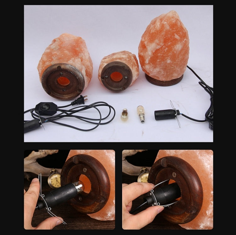 USB Power Himalayan Crystal Rock Salt Desk Lamp Night Light With Wood Base & E14 Bulb & Switch, Size:2-3kg(Colorful Light) - Night Lights by PMC TechLife | Online Shopping South Africa | PMC TechLife