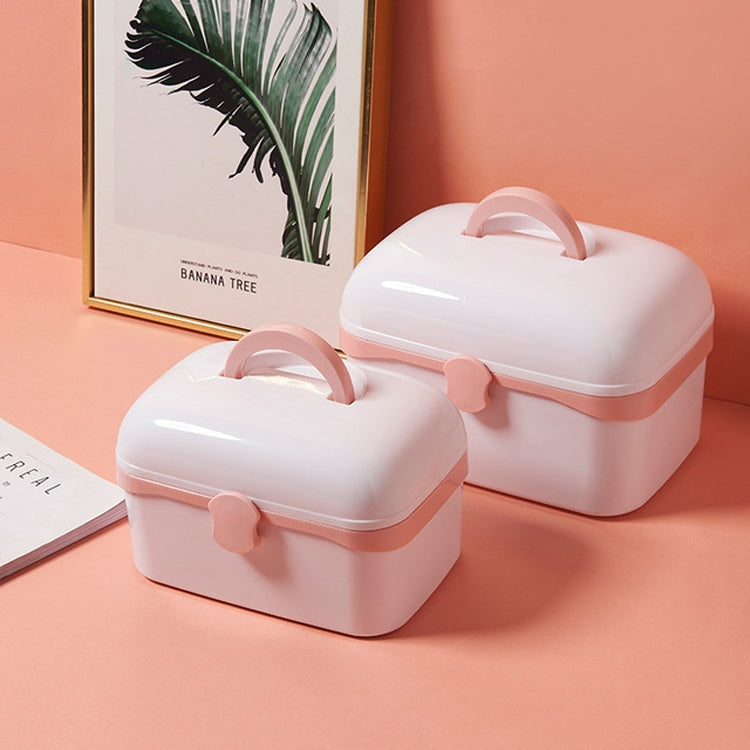 Multifunctional Dustproof Jewelry Cosmetic Plastic Box Household Portable Medicine Box Case, Size:S 24x16.5x14cm(White) - free shipping - PMC TechLife - Order now!