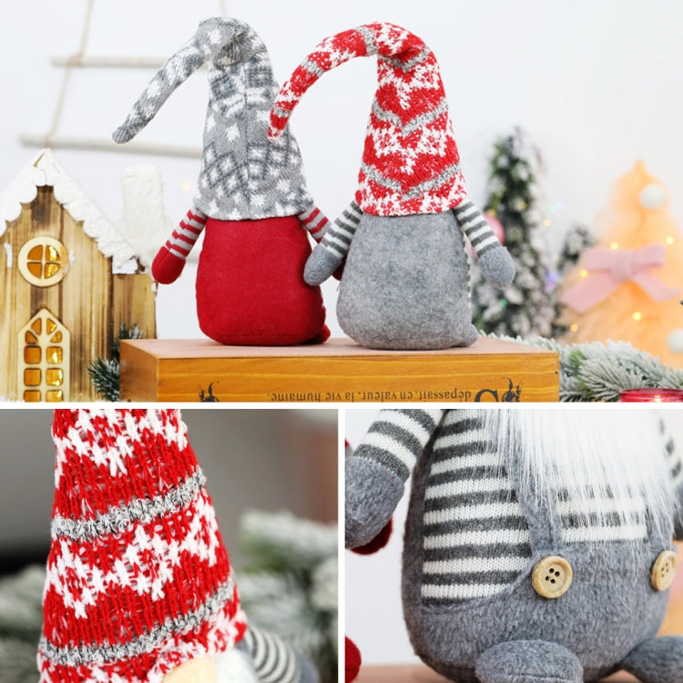 Christmas Decorations Faceless Elderly Dolls Forest Elderly Dolls Christmas Ornaments(Grey Hat) - Dolls by PMC TechLife | Online Shopping South Africa | PMC TechLife