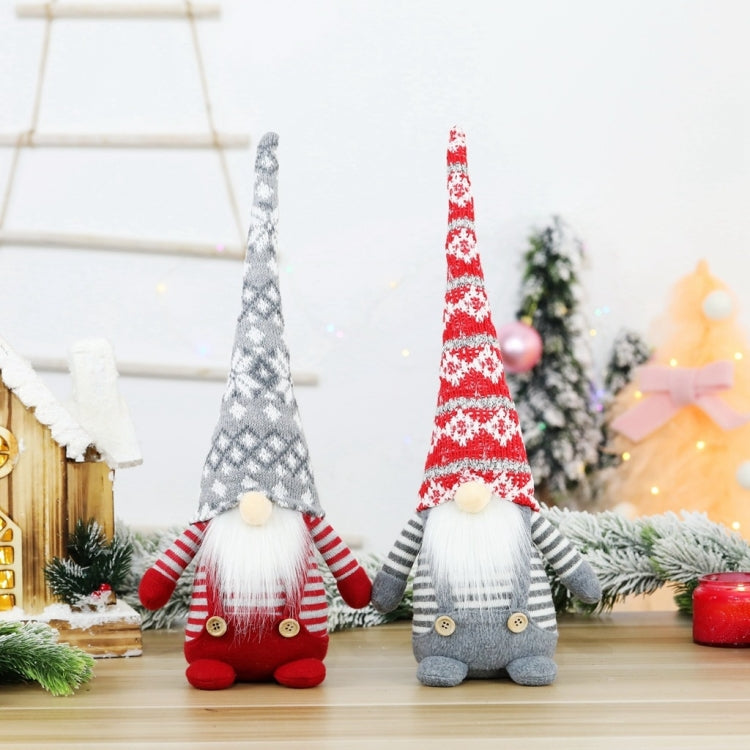 Christmas Decorations Faceless Elderly Dolls Forest Elderly Dolls Christmas Ornaments(Grey Hat) - Dolls by PMC TechLife | Online Shopping South Africa | PMC TechLife