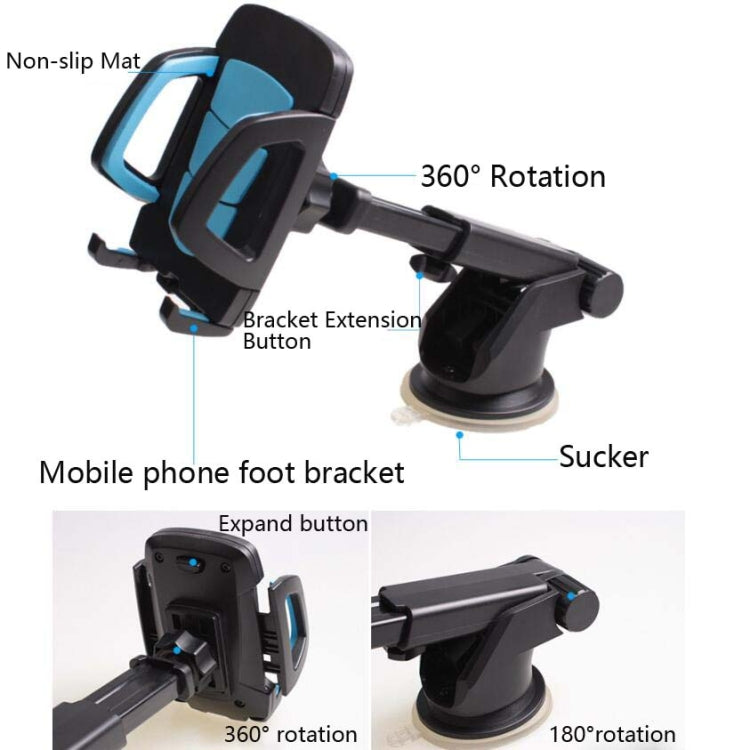 Car Phone Holder Car Air Outlet Mobile Phone Holder Suction Cup Navigation Instrument Panel General, Style:3 in 1(Gray) - Car Holders by PMC TechLife | Online Shopping South Africa | PMC TechLife