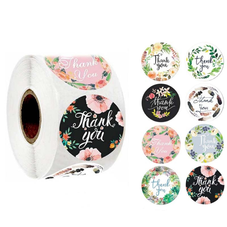 Roll Flower Decoration Thank You Seal Sticker Envelope Decoration Wedding Decoration, Size: 2.5cm/1inch(A-17) - Sticker & Tags by PMC TechLife | Online Shopping South Africa | PMC TechLife