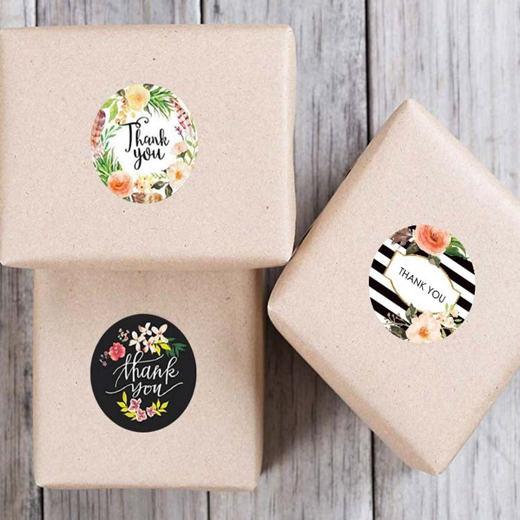 Roll Flower Decoration Thank You Seal Sticker Envelope Decoration Wedding Decoration, Size: 2.5cm/1inch(A-19) - Sticker & Tags by PMC TechLife | Online Shopping South Africa | PMC TechLife