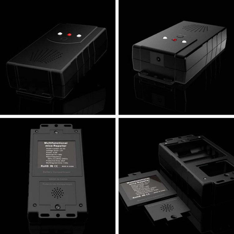 Ultrasonic Car Repeller Car Engine Compartment Electronic Repeller Micro-Light Wave Insect Repellent, Specification: Universal (Black) - free shipping - PMC TechLife - Order now!