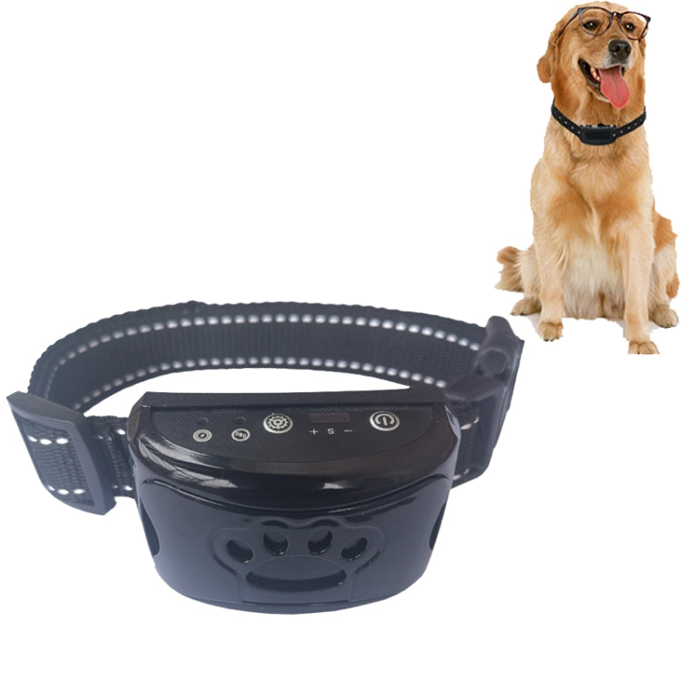 Rechargeable Waterproof Intelligent Identification Automatic Lock Bark Stop(Bright Black) - Training Aids by PMC TechLife | Online Shopping South Africa | PMC TechLife