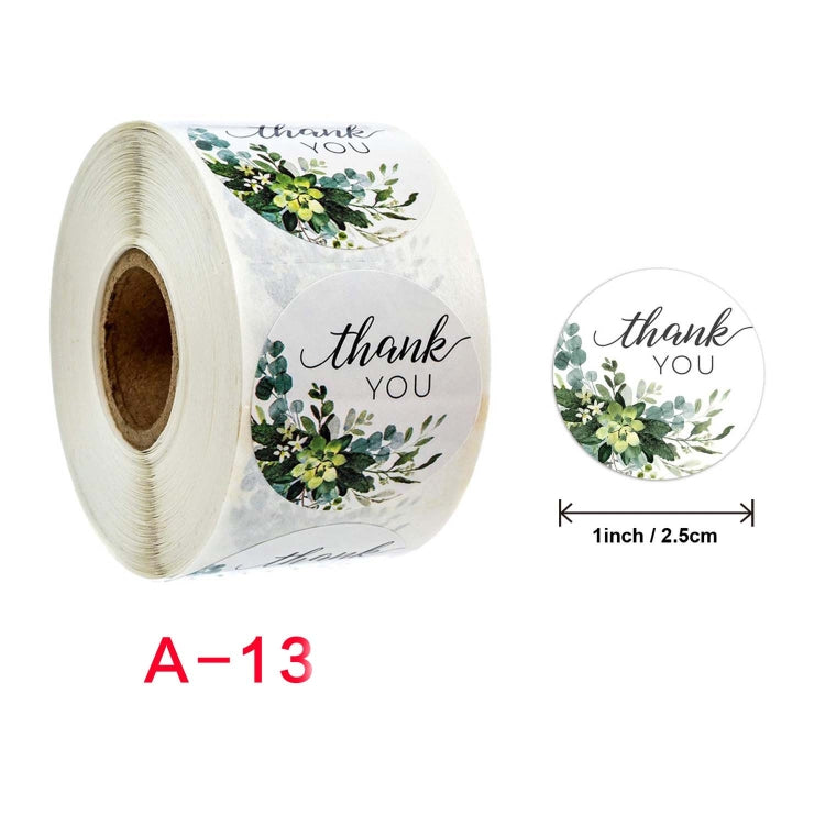 Roll Flower Thank You Sticker Birthday Party Wedding Decoration, Size: 2.5cm/1inch(A-13) - Sticker & Tags by PMC TechLife | Online Shopping South Africa | PMC TechLife
