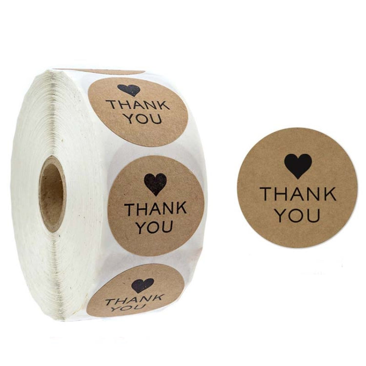 Kraft Paper Roll Sticker Thank You Sticker Label Red Love Envelope Decoration, Size: 2.5cm/1inch(B-10) - Sticker & Tags by PMC TechLife | Online Shopping South Africa | PMC TechLife