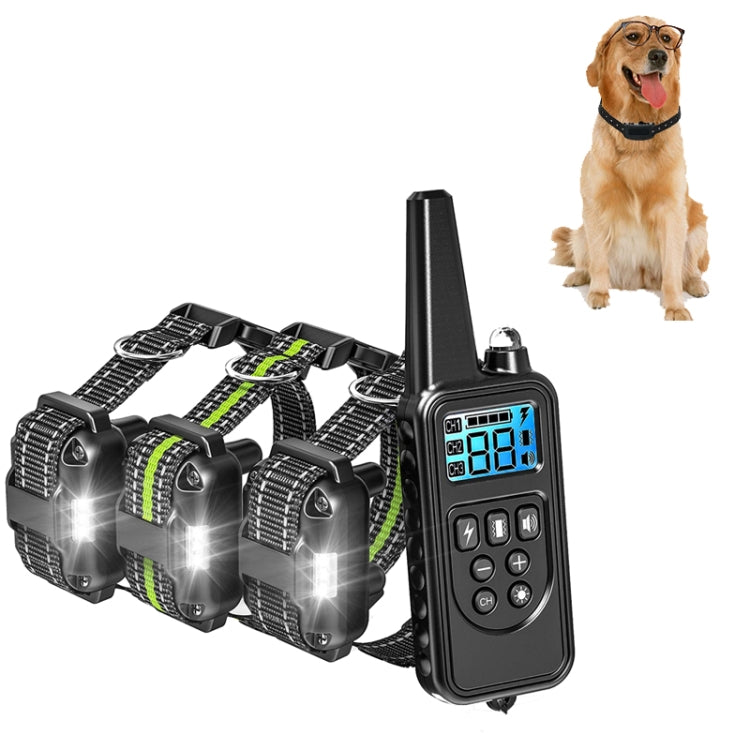 Bark Stopper Pet Supplies Collar Remote Control Collar Dog Training Device, Style:880-3 - Training Aids by PMC TechLife | Online Shopping South Africa | PMC TechLife
