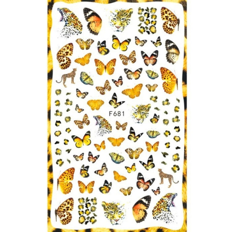 10pcs 3D Adhesive Butterfly Retro Rose Color Nail Art Sticker(F-681) - free shipping - PMC TechLife - Order now!