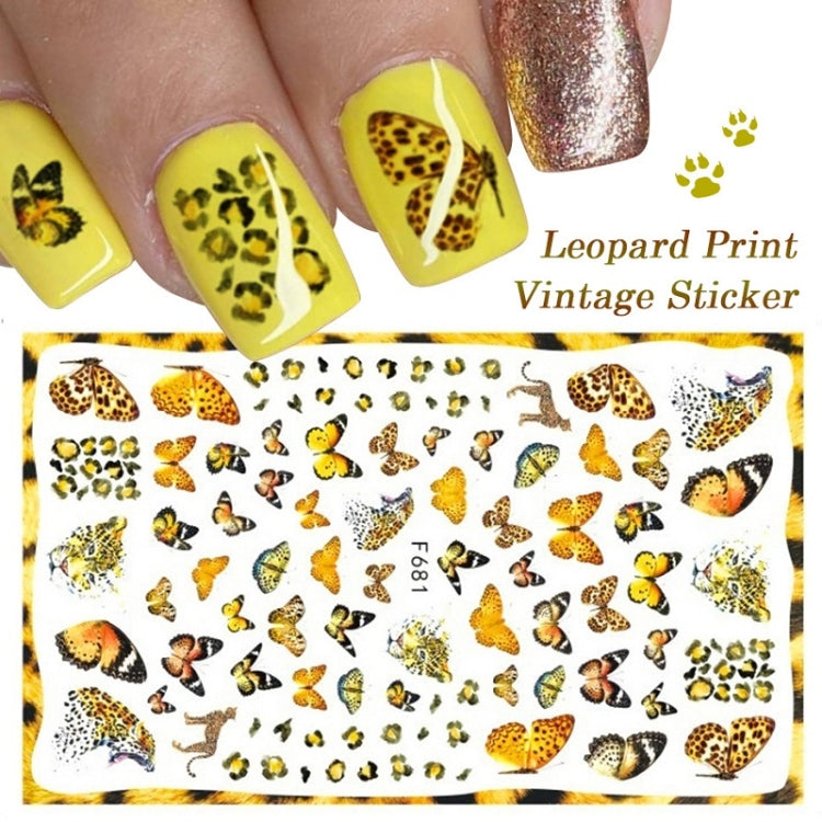 10pcs 3D Adhesive Butterfly Retro Rose Color Nail Art Sticker(F-671) - free shipping - PMC TechLife - Order now!