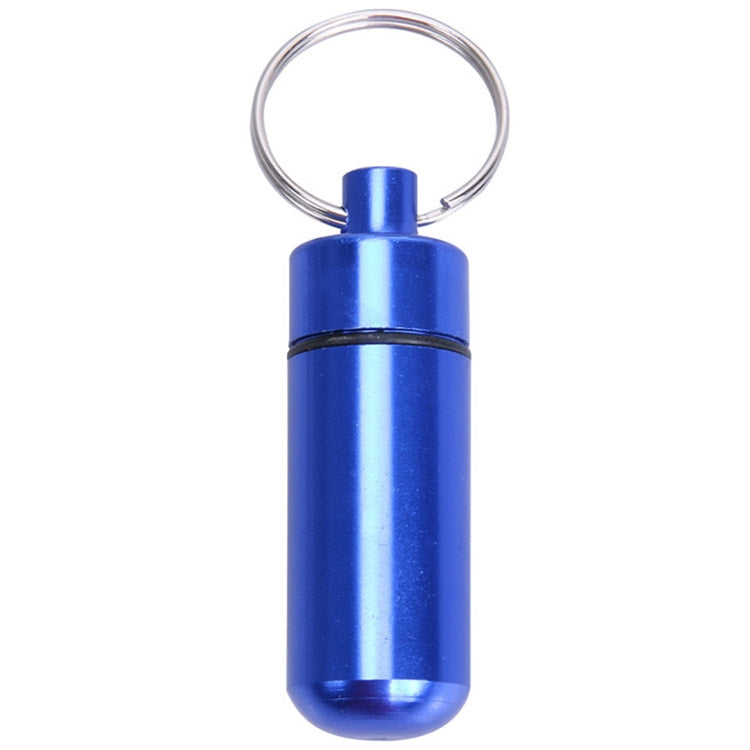 10pcs Portable Sealed Waterproof Aluminum Alloy First Aid Pill Bottle with Keychain(Blue) - Emergency Tools by PMC TechLife | Online Shopping South Africa | PMC TechLife